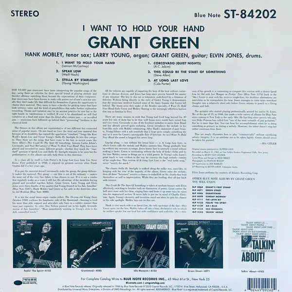 Grant Green ~ I Want To Hold Your Hand