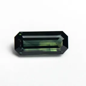 Green Step Cut Sapphire - 2.83ct Cut Corner Rectangle