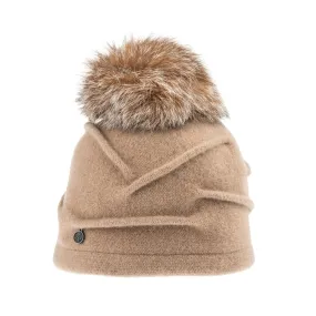 Harricana Clareta Beanie with Real Fur Pom (Women's)