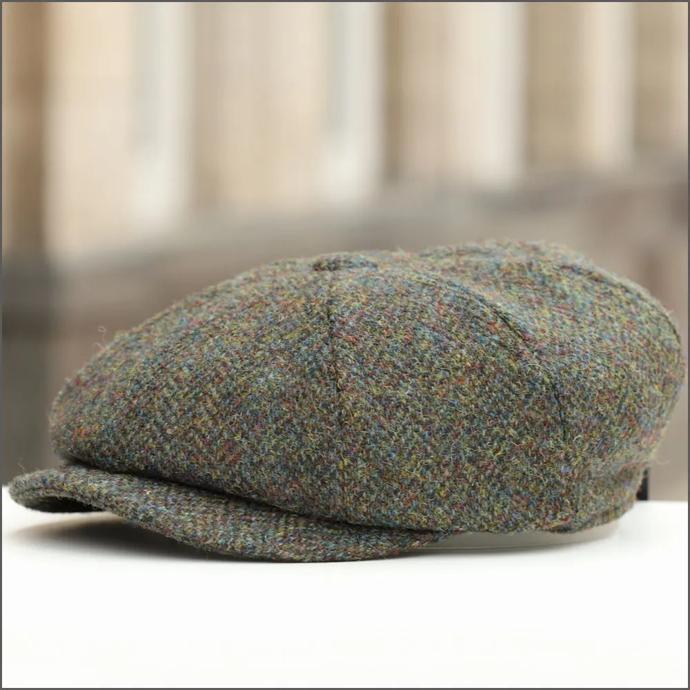 Harris Tweed Carloway 8 Piece Marl Herringbone Cap+