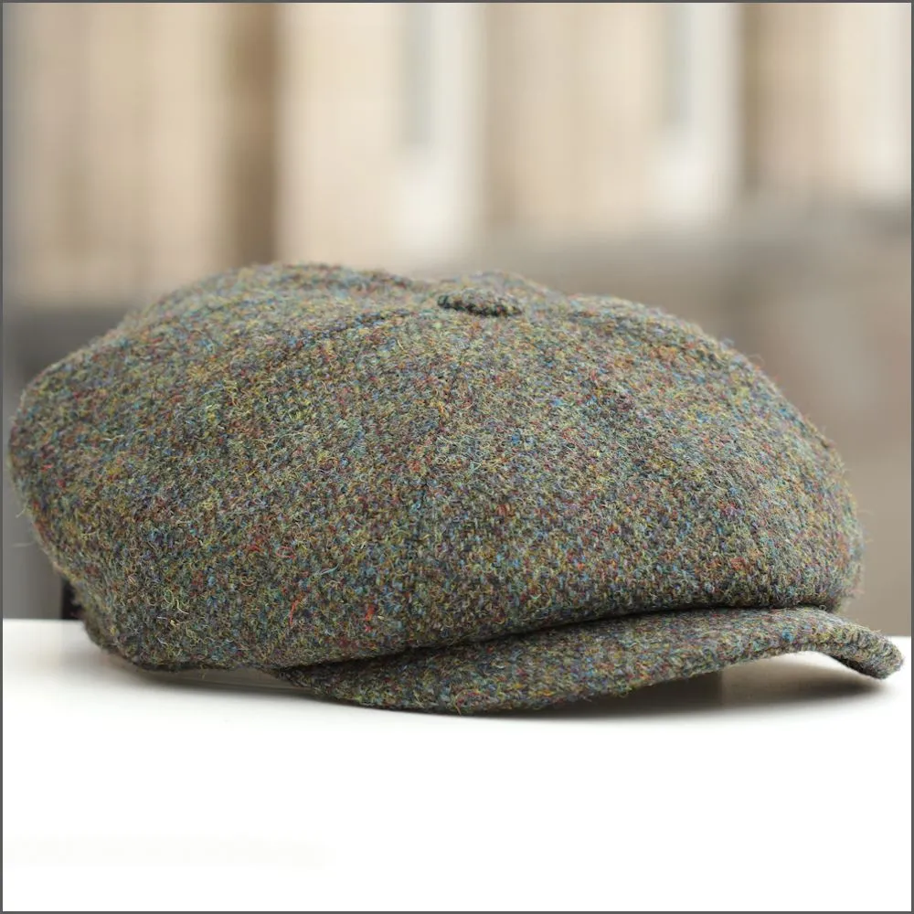 Harris Tweed Carloway 8 Piece Marl Herringbone Cap+