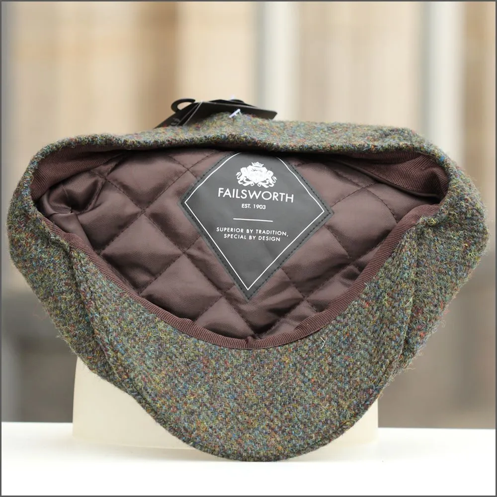 Harris Tweed Carloway 8 Piece Marl Herringbone Cap+