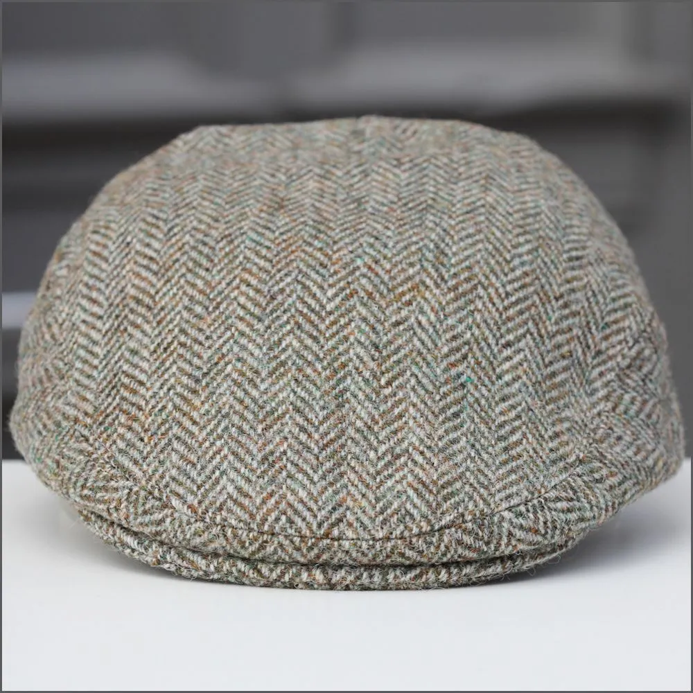 Harris Tweed Stornoway Beige Herringbone Cap+