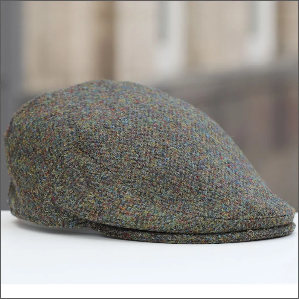 Harris Tweed Stornoway Brown Herringbone Cap+