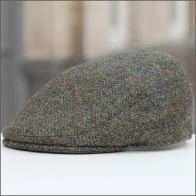 Harris Tweed Stornoway Brown Herringbone Cap+