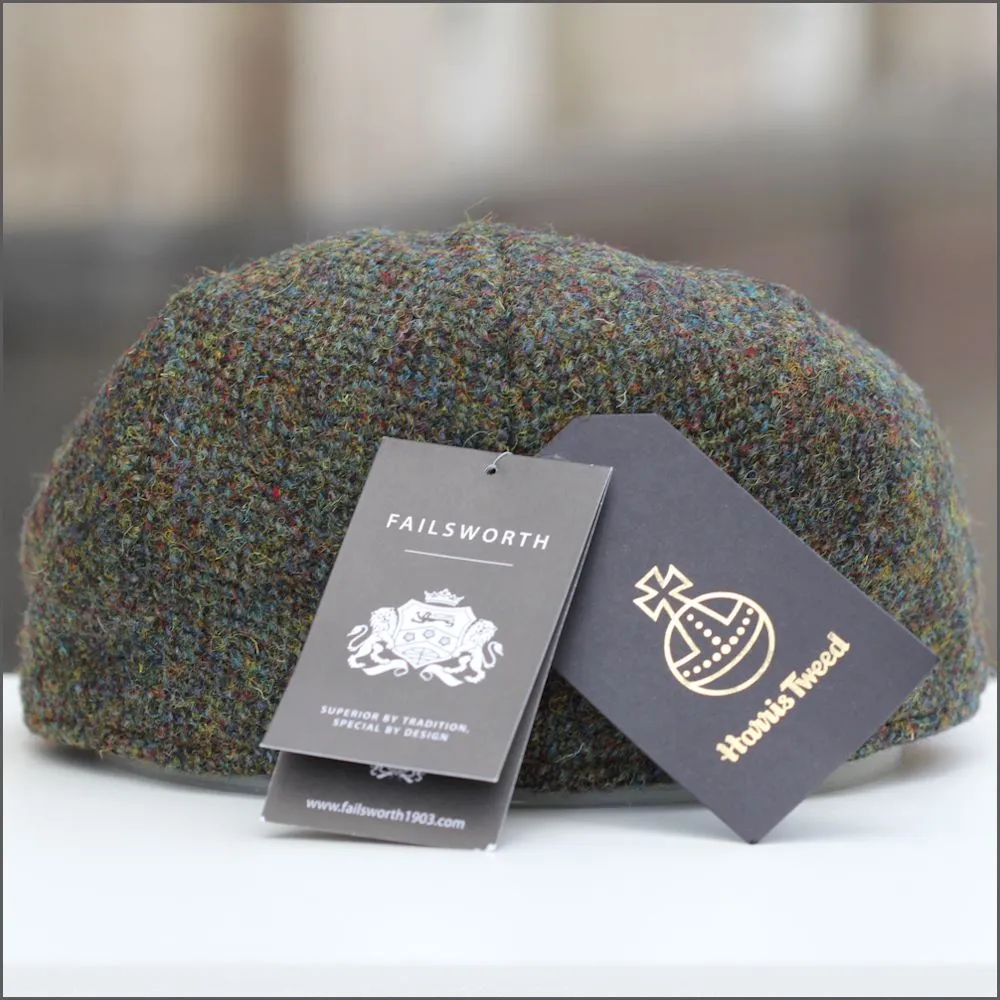 Harris Tweed Stornoway Brown Herringbone Cap+