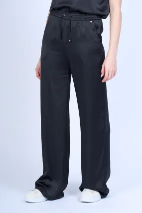 Herno Pantaloni Satin Nero Donna