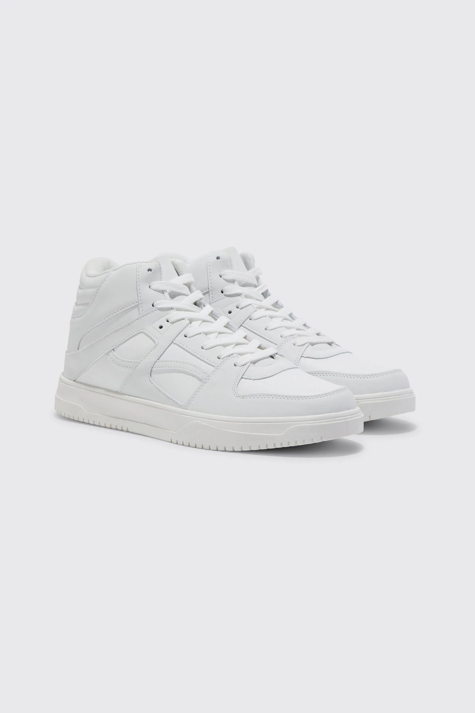 High Top Multi Panel Detail Sneakers