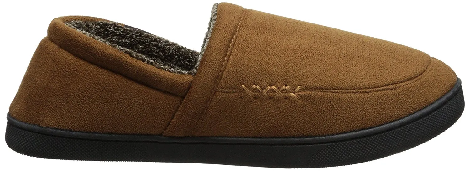 Isotoner Isotoner Men's Microsuede A-Line Slip-On Slipper with Plush Tweed Lining