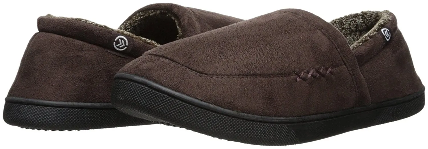 Isotoner Isotoner Men's Microsuede A-Line Slip-On Slipper with Plush Tweed Lining