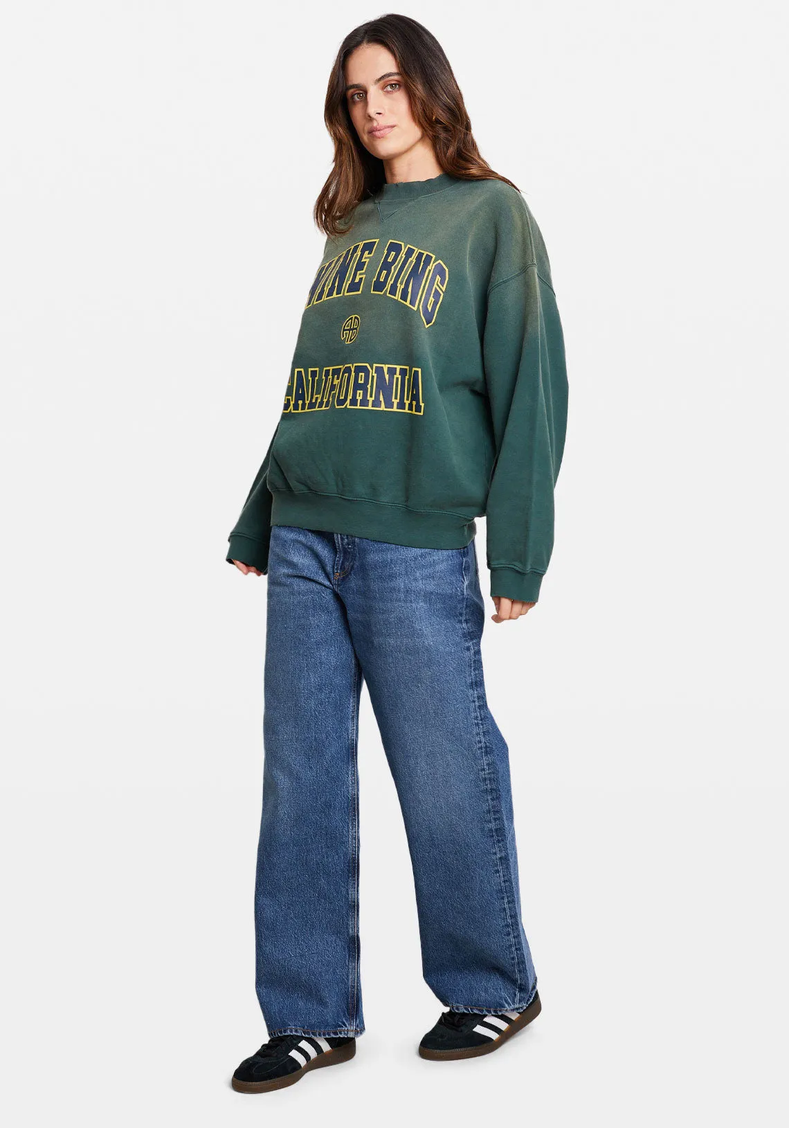 JACI SWEATSHIRT ANINE BING CALIFORNIA WASHED FADED GREEN