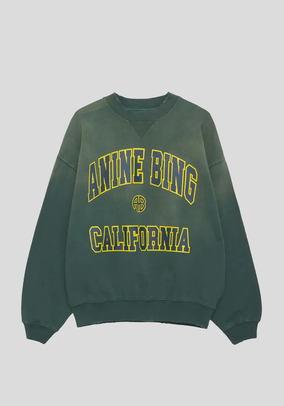 JACI SWEATSHIRT ANINE BING CALIFORNIA WASHED FADED GREEN