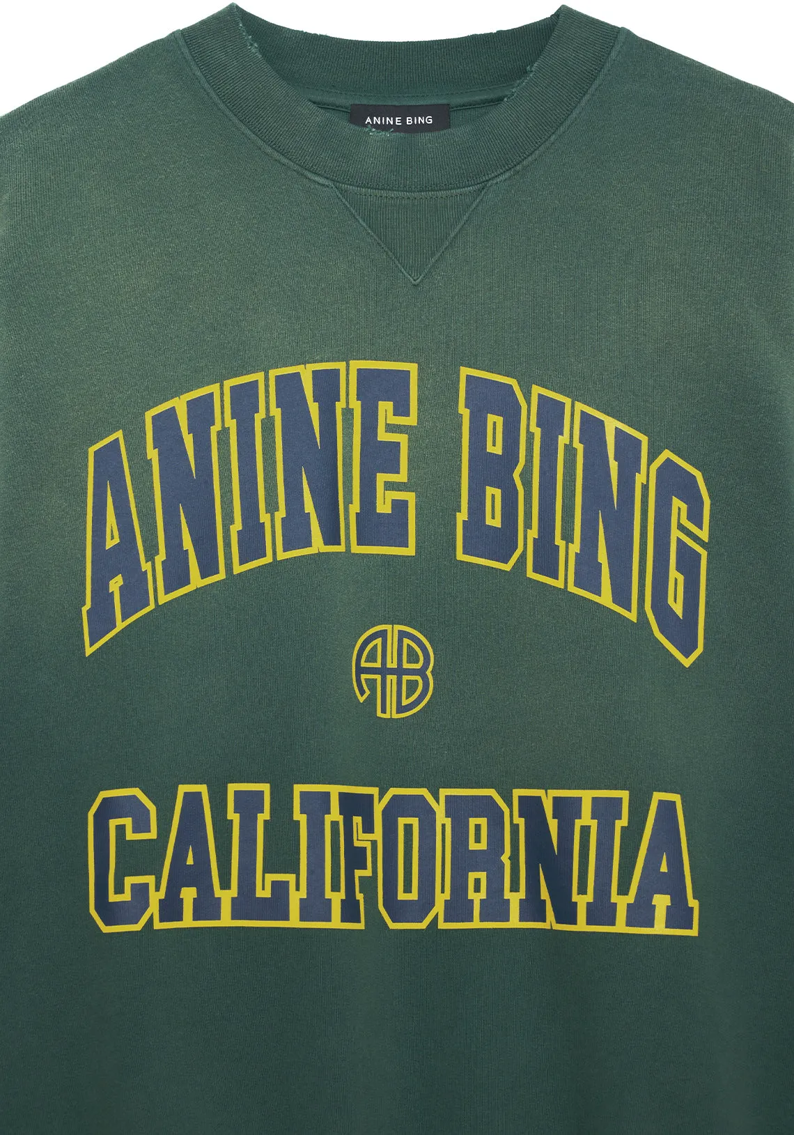 JACI SWEATSHIRT ANINE BING CALIFORNIA WASHED FADED GREEN