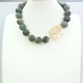 Jasper Satin Finish with Palma Necklace