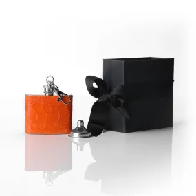 Key Chain Flask, 2 Oz, Tangerine Orange O.L.