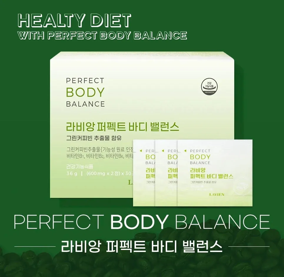 LAVIEN Perfect Body Balance 60 Tablets Diet Health Supplements Foods Inner Beauty Weight Loss Womens Green Coffee Beans Vitamins