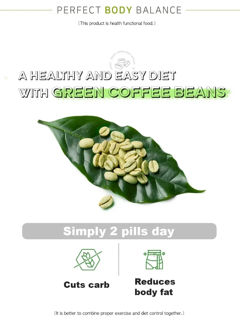 LAVIEN Perfect Body Balance 60 Tablets Diet Health Supplements Foods Inner Beauty Weight Loss Womens Green Coffee Beans Vitamins