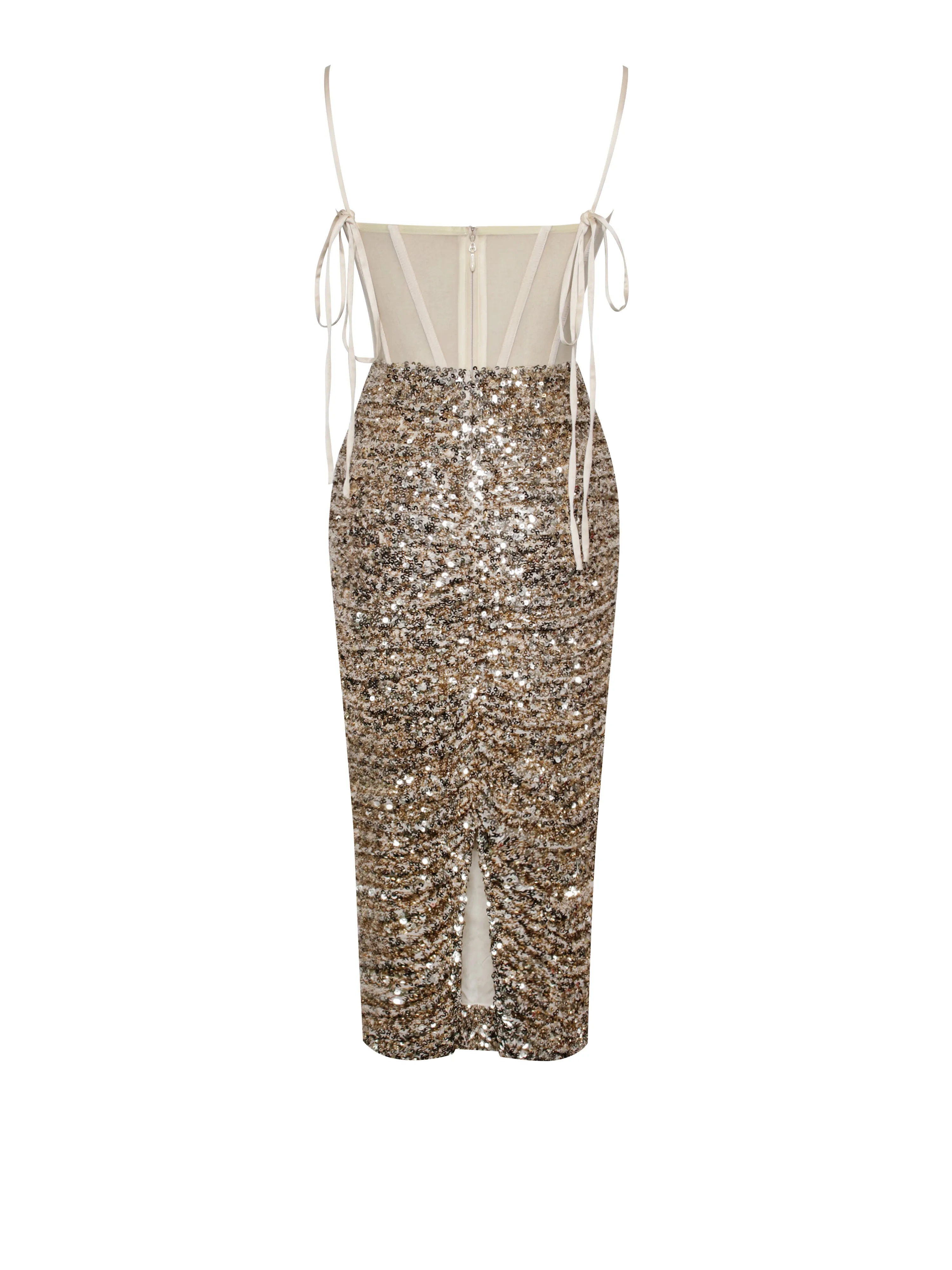 Layla Gold Sequin Corset Dress