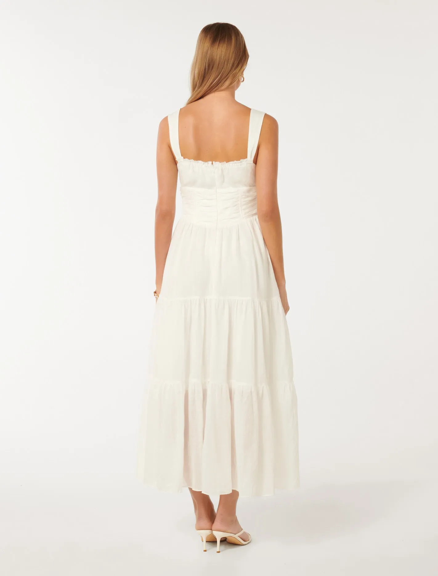 Lena Ruched-Bodice Midaxi Dress