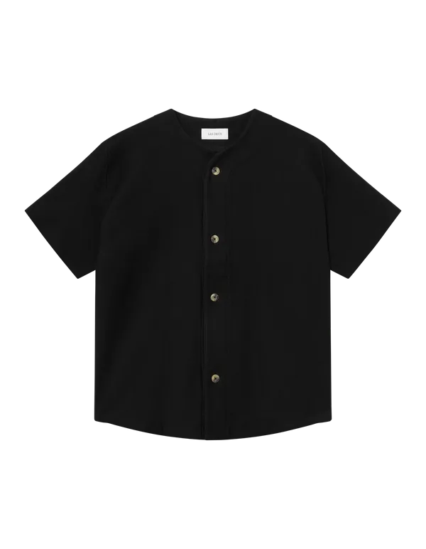 Les Deux Barry Baseball Jersey SS Shirt - Black