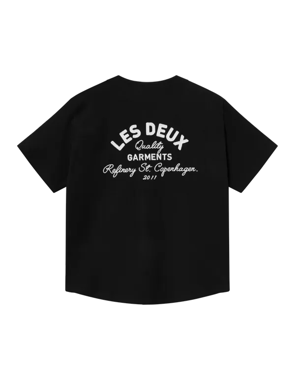 Les Deux Barry Baseball Jersey SS Shirt - Black