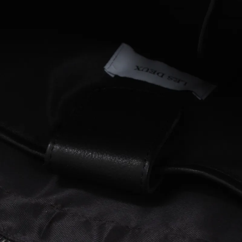 Les Deux Black Leather Computer Bag