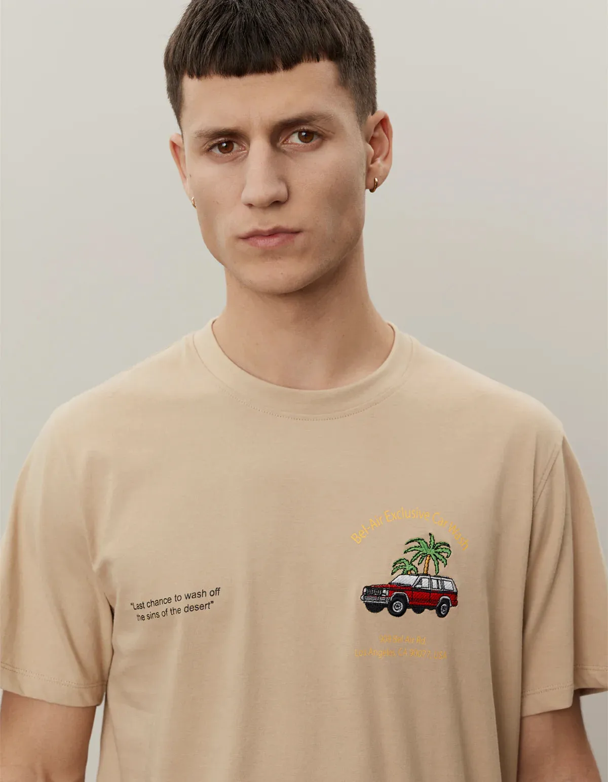 LES DEUX   Car Wash T-Shirt Warm Sand