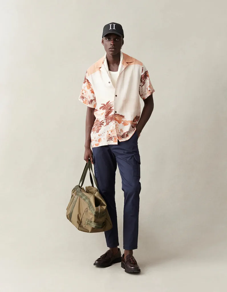 Les Deux Coastal AOP S/S Shirt - Terracotta