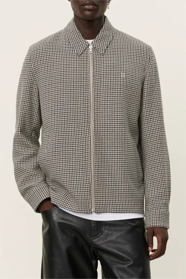 Les Deux Como Coach Houndstooth Jacket - Sand