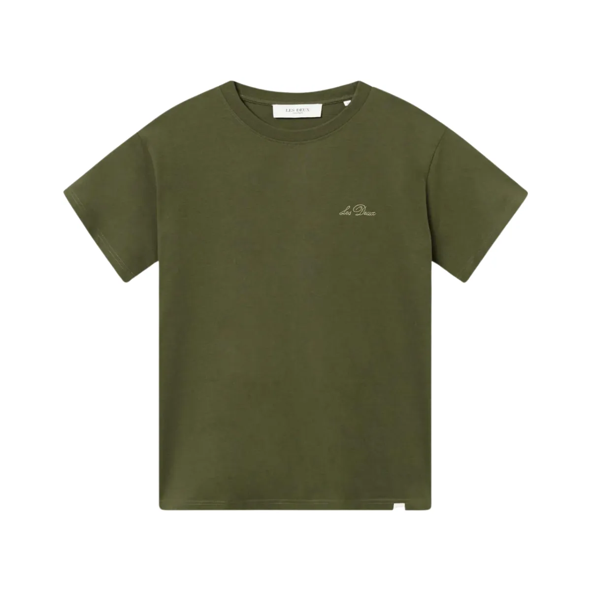 LES DEUX   Crew T-Shirt Forest Green/Surplus Green