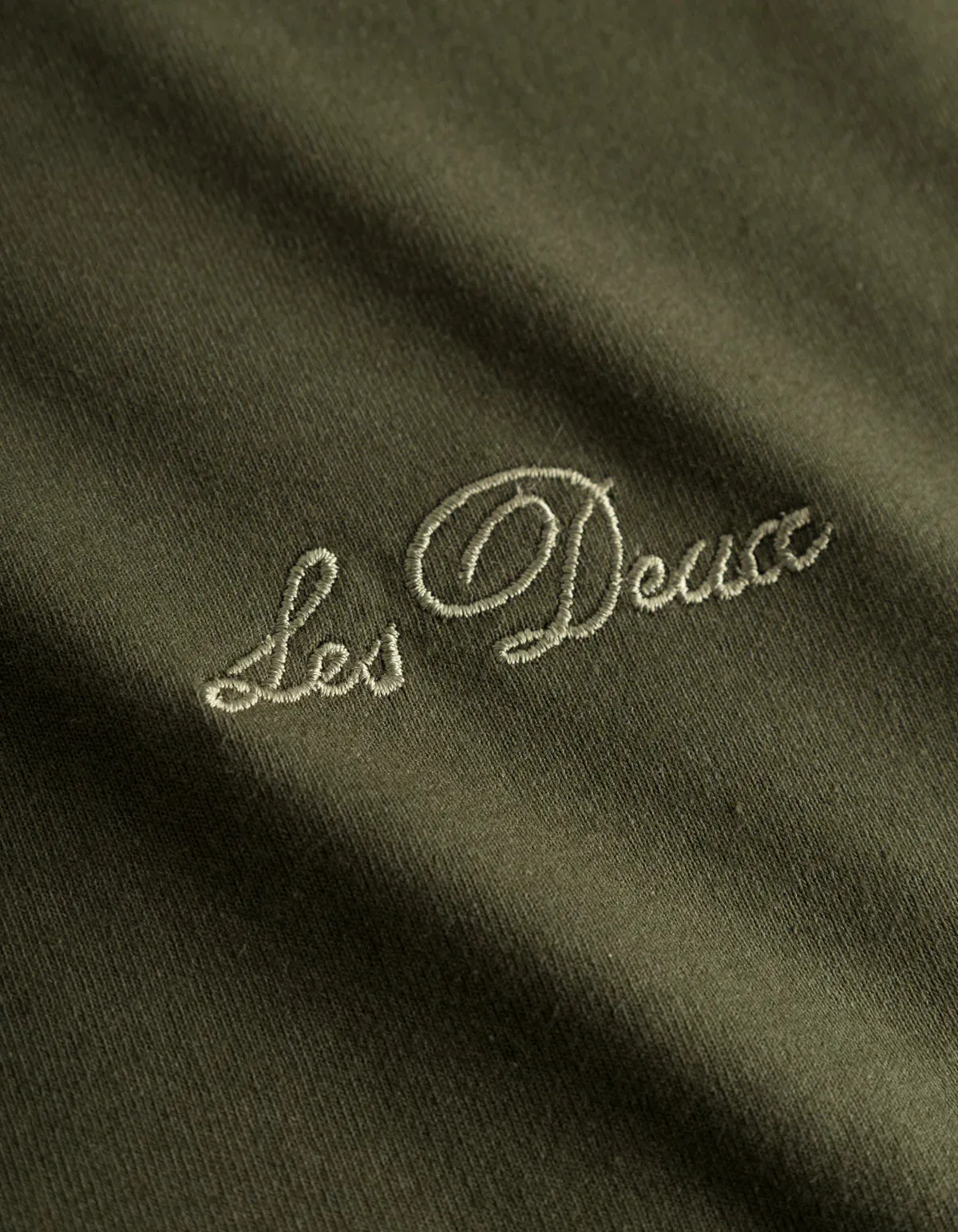 LES DEUX   Crew T-Shirt Forest Green/Surplus Green