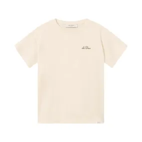 LES DEUX   Crew T-Shirt Light Ivory/Walnut