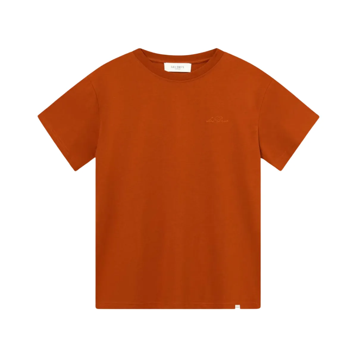 LES DEUX   Crew T-Shirt Terracotta/Court Orange