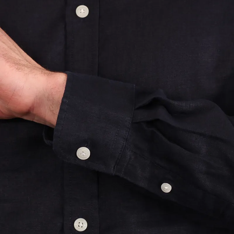 Les Deux Dark Navy Kristian Linen Shirt