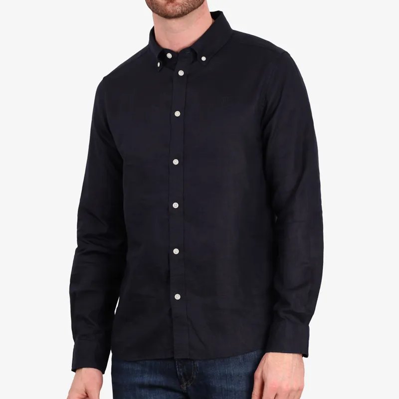 Les Deux Dark Navy Kristian Linen Shirt