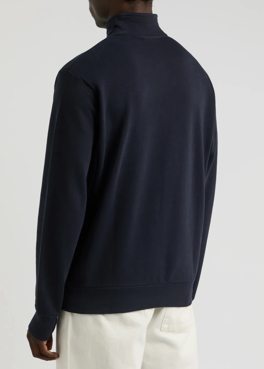 LES DEUX Dexter logo half-zip cotton sweatshirt -                         -                     -                