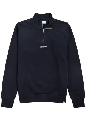 LES DEUX Dexter logo half-zip cotton sweatshirt -                         -                     -                