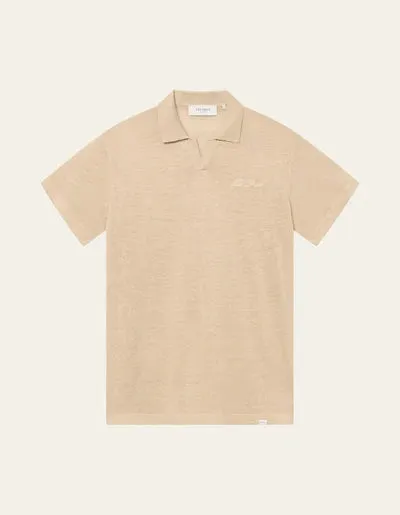 Les Deux Emmanuel Polo Knit - Light Desert Sand