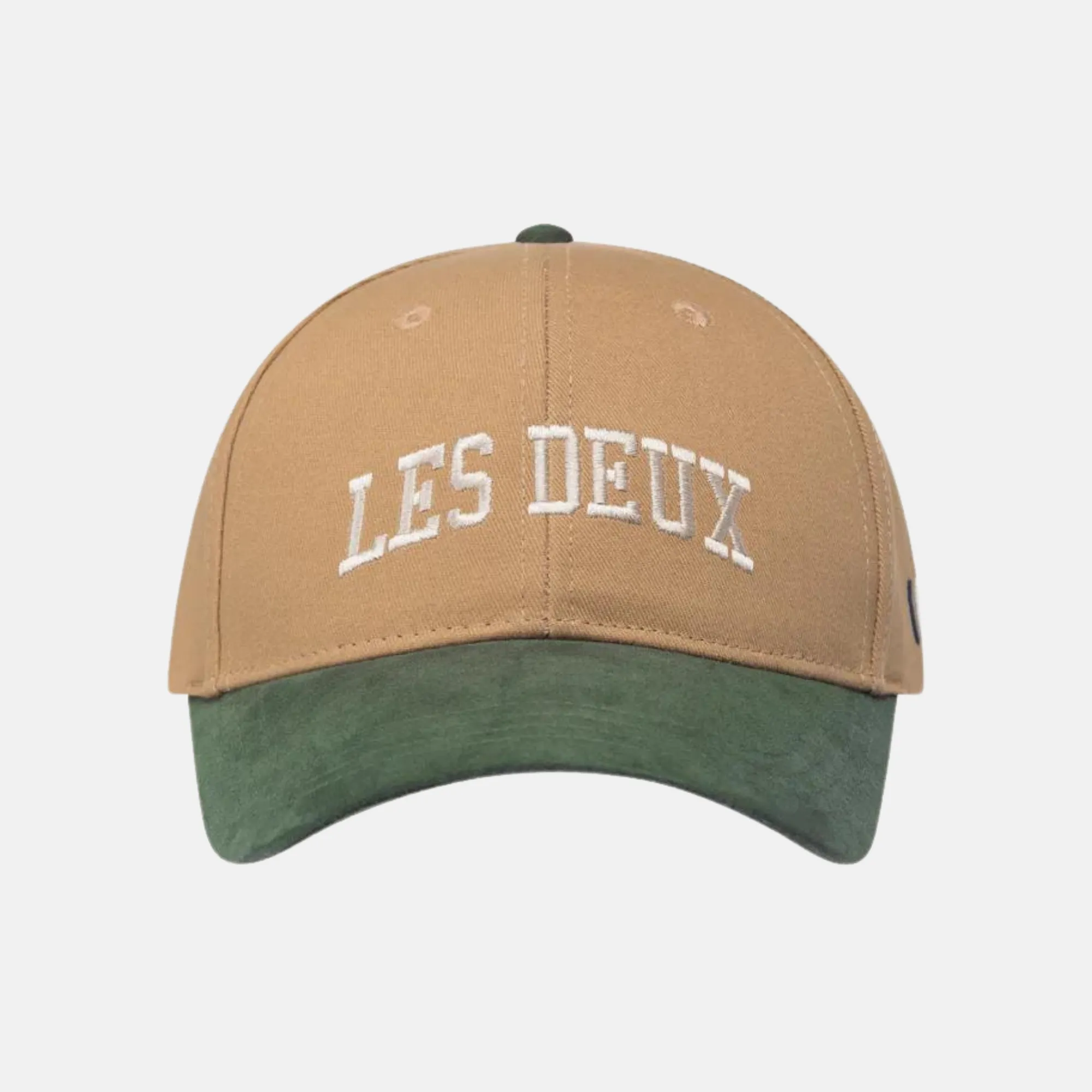 Les Deux Forest Green Blake Suede Baseball Cap 3.0