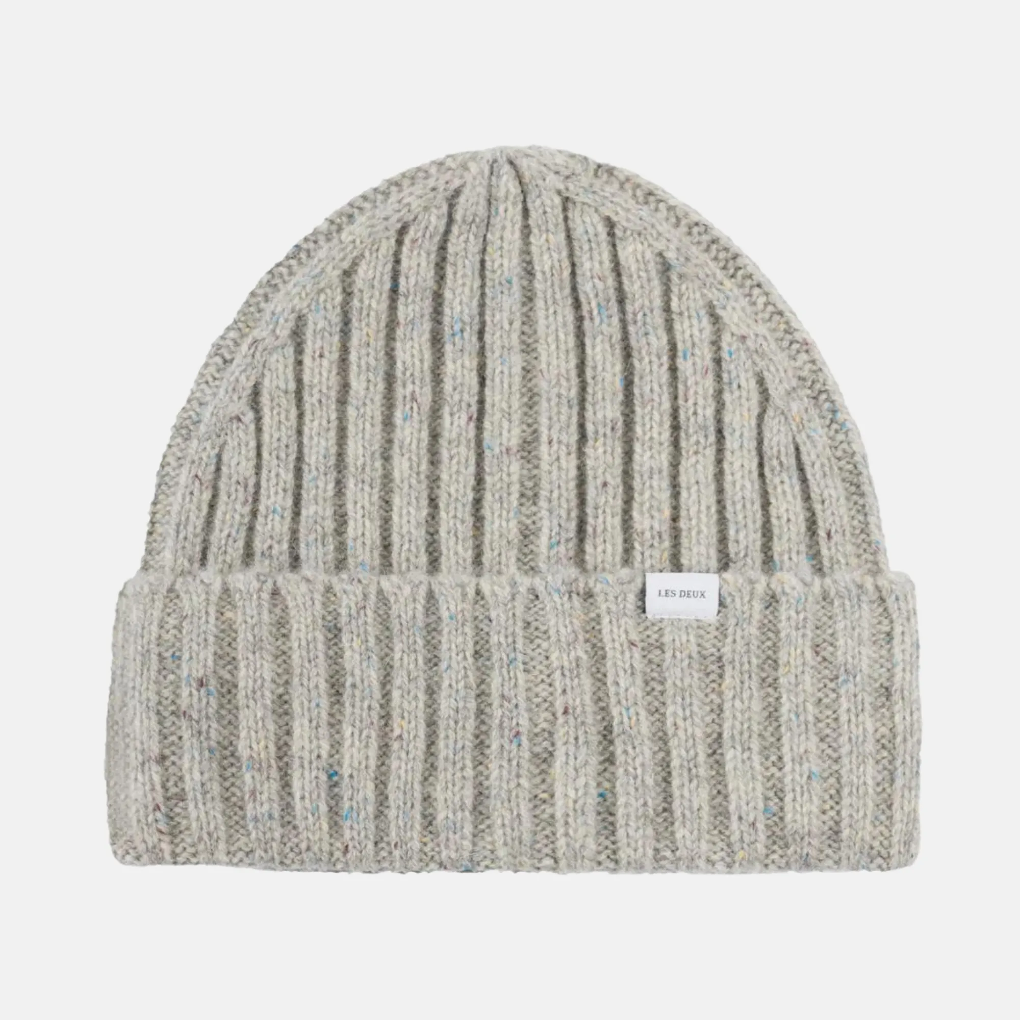 Les Deux Grey Melange Wells Fleck Rib Beanie