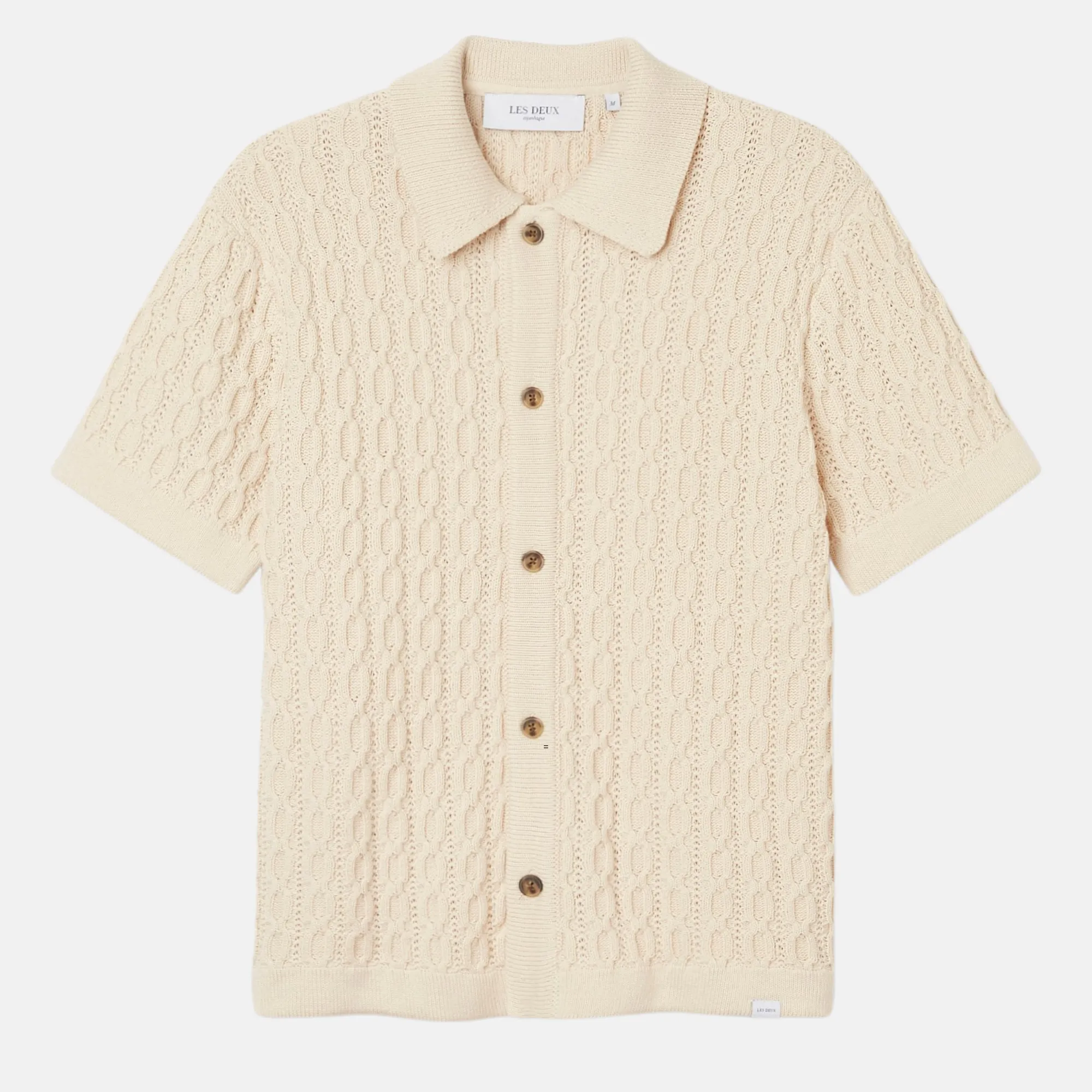 Les Deux Ivory Garrett Knitted SS Shirt