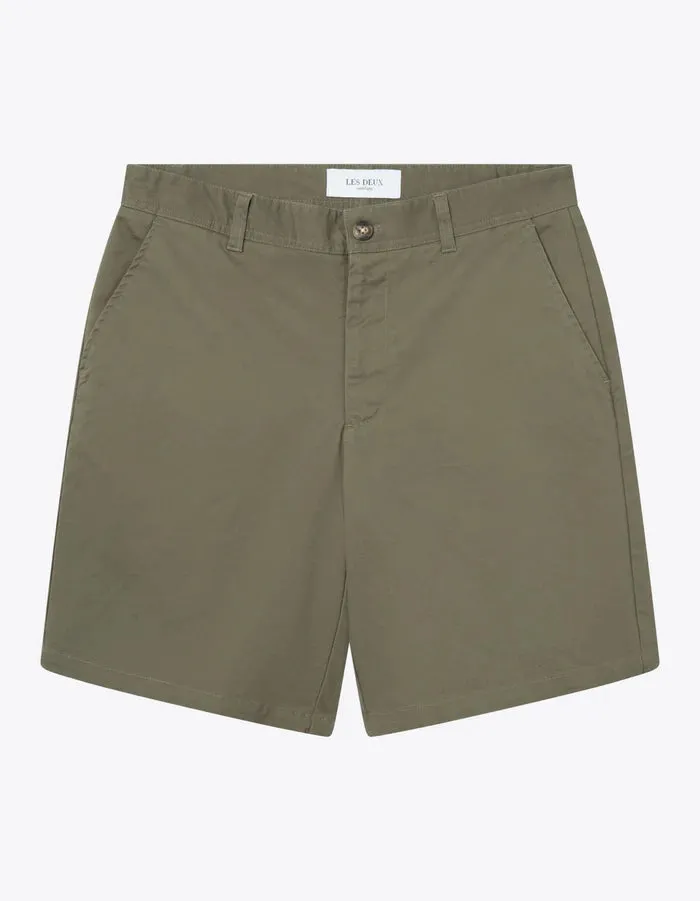 Les Deux Jared Twill Chino Short - Olive Night