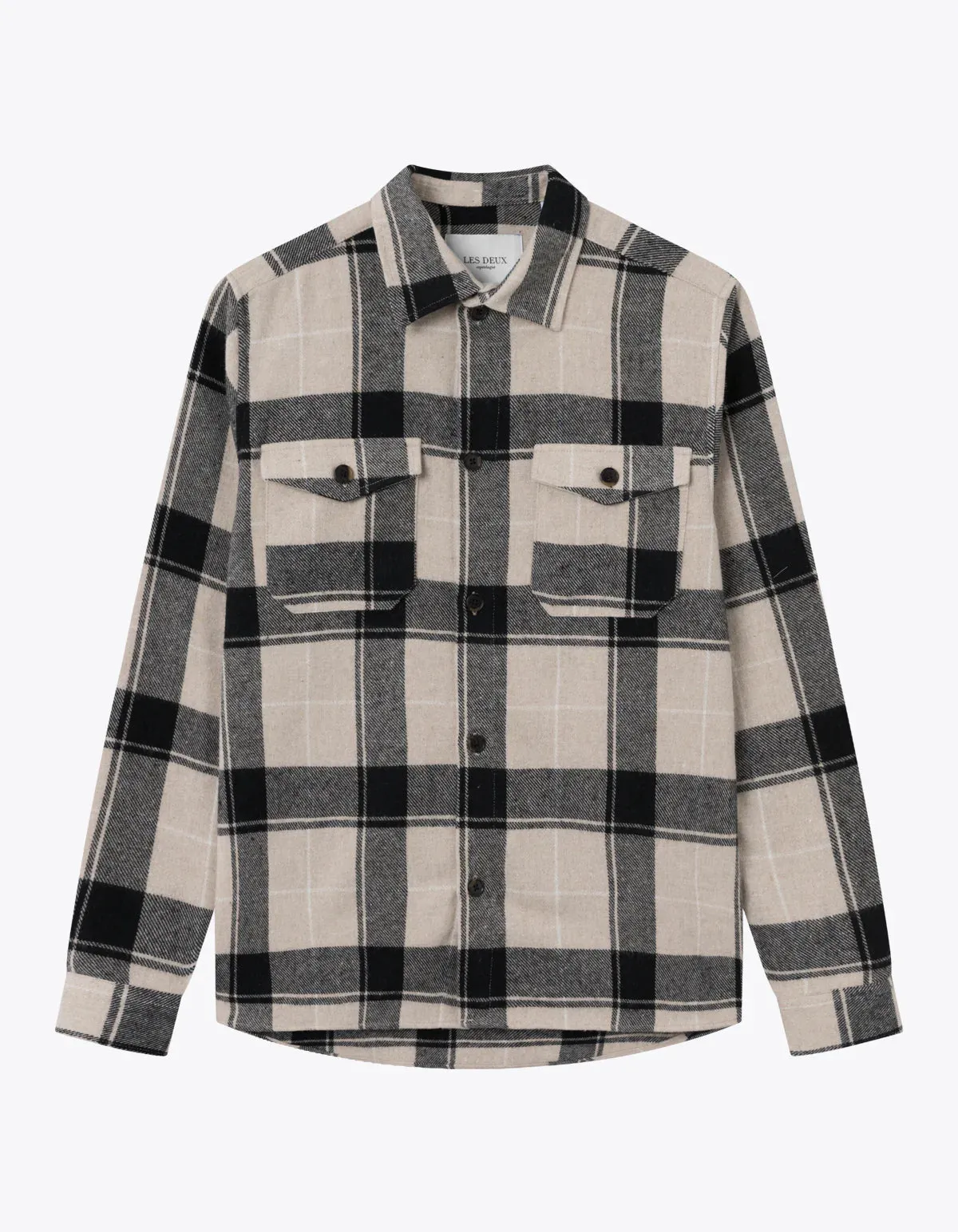 Les Deux Lennon Check Shirt - Dusty Teak / Black