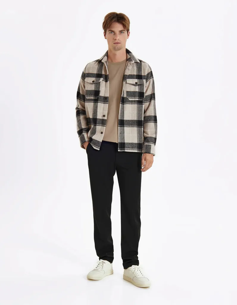 Les Deux Lennon Check Shirt - Dusty Teak / Black