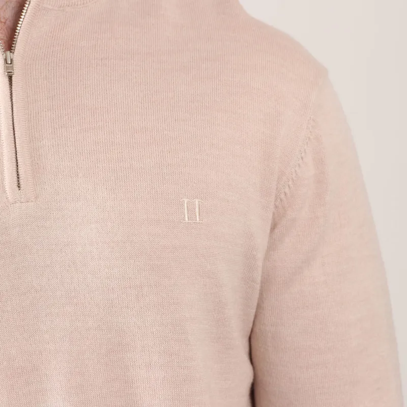 Les Deux Light Camel Melange Greyson Half-Zip Merino Pullover