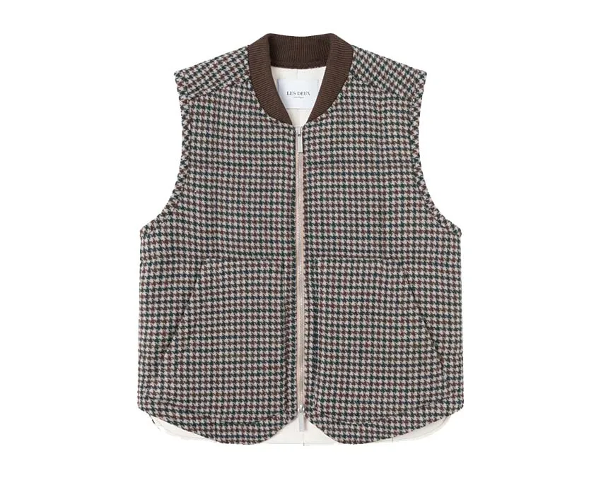 Les Deux Michael Houndstooth Vest