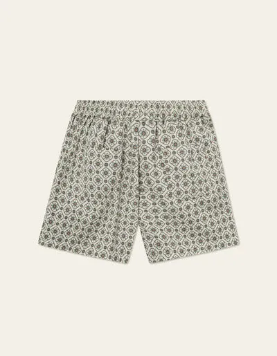 Les Deux Tapestry Shorts - Ivory/Light Jade |Green