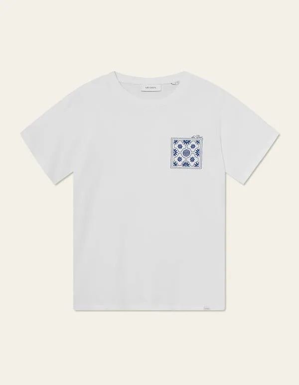 Les Deux Tile Tee - White