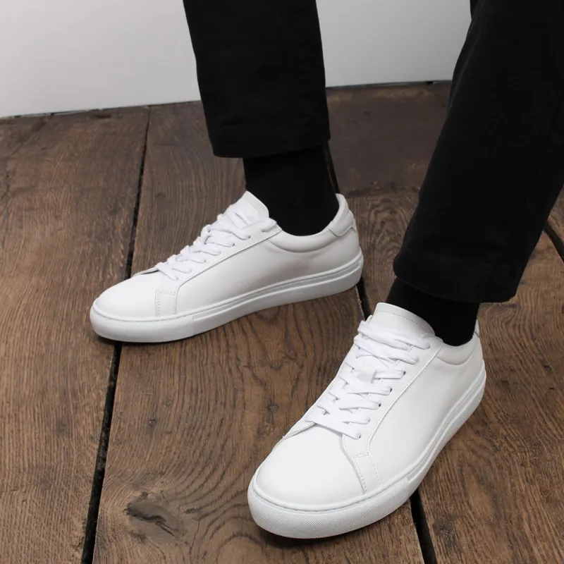 Les Deux White Theodor Leather Sneakers