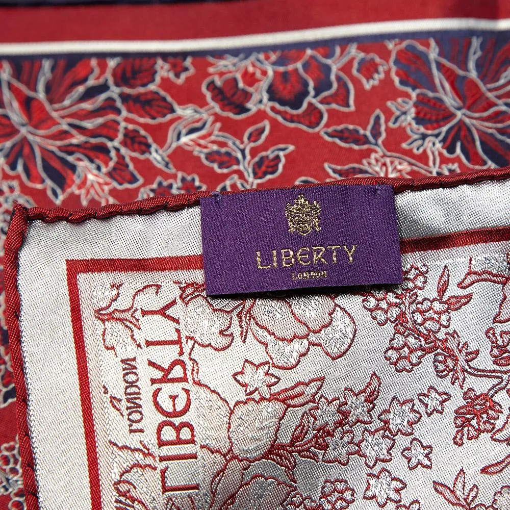 Liberty New Christelle Pocket SquareDark Red